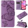 Mobigear Butterfly iPhone 16 Hoesje Bookcase Portemonnee - Paars