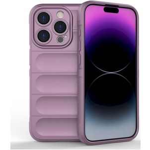 Mobigear Bumpy iPhone 15 Pro Hoesje Flexibel TPU Backcover - Paars