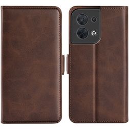 Mobigear Slim Magnet OPPO Reno 8 5G Hoesje Bookcase Portemonnee - Bruin