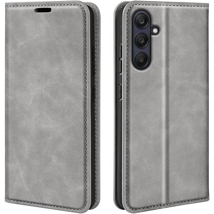 Mobigear Retro Slim Samsung Galaxy A26 Hoesje Bookcase Portemonnee - Grijs