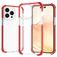 Mobigear Full Bumper iPhone 14 Plus Hoesje Hardcase Backcover Shockproof - Transparant / Rood
