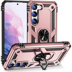 Mobigear Armor Ring Samsung Galaxy S23 Plus Hoesje Hardcase Backcover Shockproof met Ringhouder - Roségoud