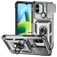 Mobigear Armor Ring Cam Slide Xiaomi Redmi A1 4G Hoesje Hardcase Backcover Shockproof met Ringhouder en Camera Slider - Zilver