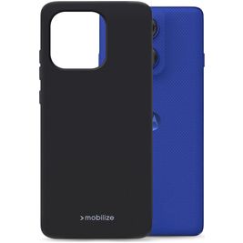 Mobilize Rubber Gelly Motorola Edge 60 Pro Hoesje Flexibel TPU Backcover - Zwart