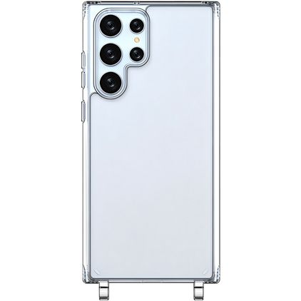 Mobigear Mix & Match Doorzichtig Samsung Galaxy S22 Ultra Flexibel TPU Hoesje met koord - Transparant
