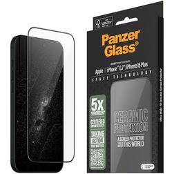 PanzerGlass Ceramic iPhone 16 Plus Glazen Screenprotector - Case Friendly