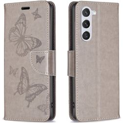 Mobigear Butterfly Samsung Galaxy S23 Hoesje Bookcase Portemonnee - Grijs