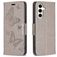 Mobigear Butterfly Samsung Galaxy S23 FE Hoesje Bookcase Portemonnee - Grijs
