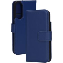 Mobiparts Wallet Samsung Galaxy S25 Edge Hoesje Echt Leer Bookcase Portemonnee - Blauw