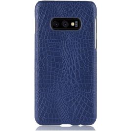 Mobigear Croco Samsung Galaxy S10e Hoesje Hardcase Backcover - Blauw Mobigear Croco Samsung Galaxy S10e Hoesje Hardcase Backcover - Blauw