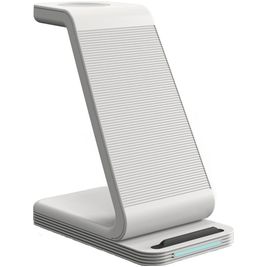 Mobigear PowerStack 3in1 Qi Laadstation voor Telefoon / AirPods en Apple Watch - Wit