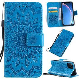 Mobigear Sunflower iPhone 11 Pro Hoesje Bookcase Portemonnee - Blauw