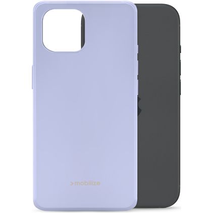 Mobilize Rubber Gelly iPhone 15 Hoesje Flexibel TPU Backcover - Pastel Purple