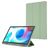 Mobigear Tri-Fold Gel Samsung Galaxy Tab A9 Plus (2023) Hoes TPU,Kunstleer Bookcase + Stylus Houder - Groen