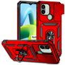 Mobigear Armor Ring Cam Slide Xiaomi Redmi A1 4G Hoesje Hardcase Backcover Shockproof met Ringhouder en Camera Slider - Rood
