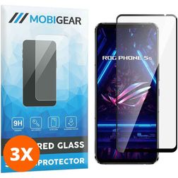 Mobigear Premium ASUS ROG Phone 5s Glazen Screenprotector - Case Friendly - Zwart (3-Pack)