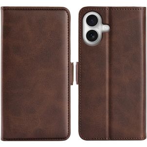 Mobigear Slim Magnet iPhone 17 Hoesje Bookcase Portemonnee - Bruin