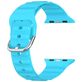 Mobigear Bumpy Siliconen Apple Watch Bandje Gespsluiting - 49/46/45/44 mm - Blauw
