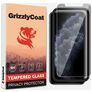 GrizzlyCoat Easy Fit AntiSpy iPhone 11 Pro Max Glazen Screenprotector Privacy - Case Friendly + Installatie Frame