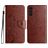 Mobigear Flowers Samsung Galaxy A56 Hoesje Bookcase Portemonnee - Bruin