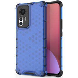 Mobigear Honeycomb Xiaomi 12 Pro Hoesje Hardcase Backcover Shockproof - Blauw