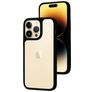 Mobiparts Rugged Clear iPhone 14 Pro Max Hoesje Hardcase Backcover Shockproof - Transparant / Zwart
