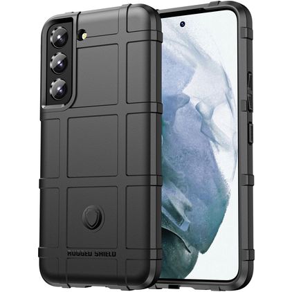 Mobigear Rugged Shield Samsung Galaxy S22 Hoesje Flexibel TPU Backcover Shockproof - Zwart