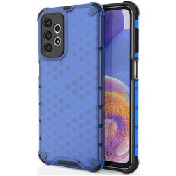 Mobigear Honeycomb Samsung Galaxy A23 Hoesje Hardcase Backcover Shockproof - Blauw