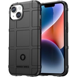 Mobigear Rugged Shield iPhone 15 Plus Hoesje Flexibel TPU Backcover Shockproof - Zwart