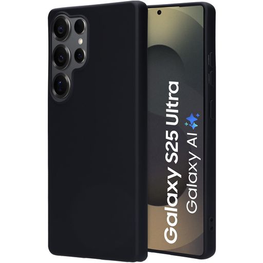 Mobiparts Samsung Galaxy S25 Ultra Siliconen Hoesje Backcover - Zwart