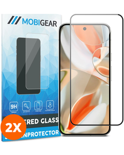 Mobigear Premium Google Pixel 10 Pro Glazen Screenprotector - Case Friendly - Zwart (2-Pack)