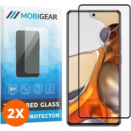 Mobigear Premium Xiaomi 11T Pro Glazen Screenprotector - Case Friendly - Zwart (2-Pack)