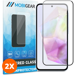 Mobigear Premium Samsung Galaxy A36 Glazen Screenprotector - Case Friendly - Zwart (2-Pack)