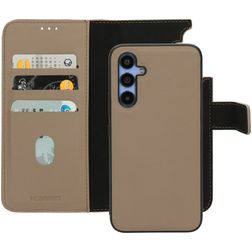 Mobiparts Wallet Samsung Galaxy A54 Hoesje Echt Leer Uitneembare 2in1 Bookcase Portemonnee - Taupe