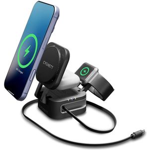 Cygnett MagStand 3-in1 MagSafe 0.7 Meter Fast Charge 22.5W - Zwart