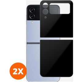 Mobigear Premium Samsung Galaxy Z Flip 4 Glazen Back Protector - Case Friendly - Zwart (2-Pack)