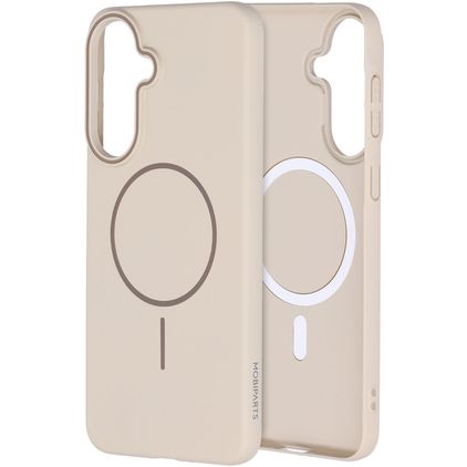 Mobiparts Slim Line Samsung Galaxy A37 MagSafe Hoesje Hardcase Backcover - Off White