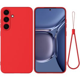 Mobigear Rubber Touch Samsung Galaxy S25 FE Siliconen Hoesje Backcover - Rood