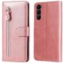 Mobigear Zipper Samsung Galaxy S23 Hoesje Bookcase Portemonnee - Roségoud