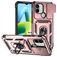 Mobigear Armor Ring Cam Slide Xiaomi Redmi A1 4G Hoesje Hardcase Backcover Shockproof met Ringhouder en Camera Slider - Roségoud