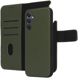 Mobiparts Samsung Galaxy A15 Hoesje Echt Leer Uitneembare 2in1 Bookcase Portemonnee - Groen