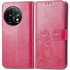 Mobigear Clover OnePlus 11 Hoesje Bookcase Portemonnee - Roze