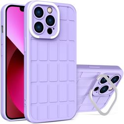 Mobigear Cube iPhone 14 Hoesje Hardcase Backcover met Standaard - Paars
