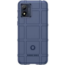 Mobigear Rugged Shield Motorola Moto E13 Hoesje Flexibel TPU Backcover Shockproof - Blauw
