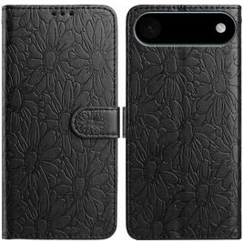 Mobigear Flowers iPhone Air Hoesje Bookcase Portemonnee - Zwart