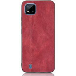 Mobigear Stitch Realme C11 (2020) Hoesje Backcover - Rood