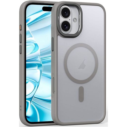 Mobigear Shockproof iPhone 16 MagSafe Hoesje Hardcase Backcover - Grijs