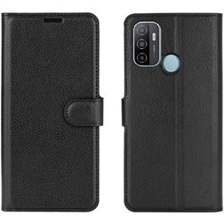 Mobigear Classic OPPO A53s Hoesje Bookcase Portemonnee - Zwart