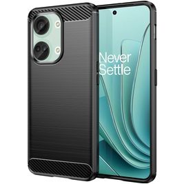 Mobigear Brushed OnePlus Nord 3 Hoesje Flexibel TPU Backcover - Zwart