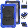 Mobigear SureGrip Xtreme Samsung Galaxy Tab A9 (2023) Hoes Hard Kunststof,Siliconen Backcover + Schouderband + Standaard - Blauw
